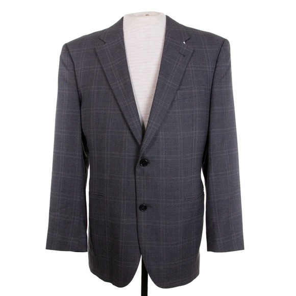 Jos. A. Bank Other - NWT Jos A Bank Mens 40R Gray Check 2btn Wool Sport Coat Jacket‎ MSRP $595